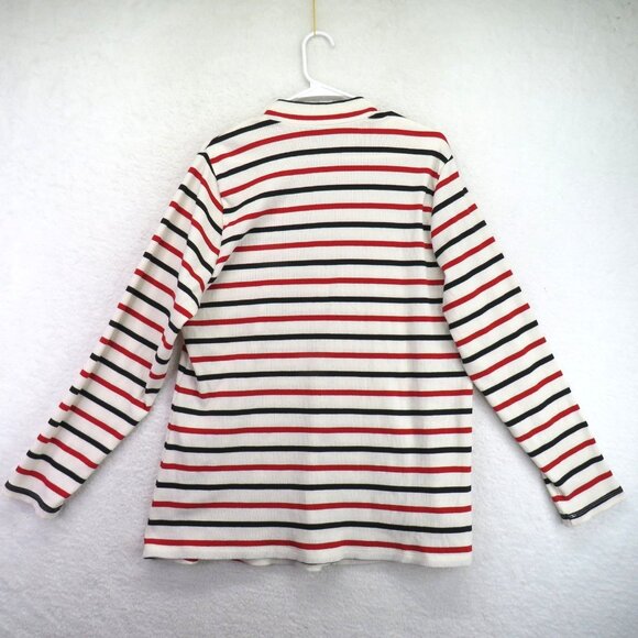 Lane Bryant Sweater Womens 18/20 Striped Gold Button Shoulder Pullover Top - Picture 4 of 10